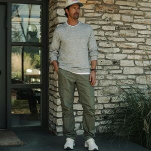 Relwen Olive Green Fleece Lined Jogger Wind Pants